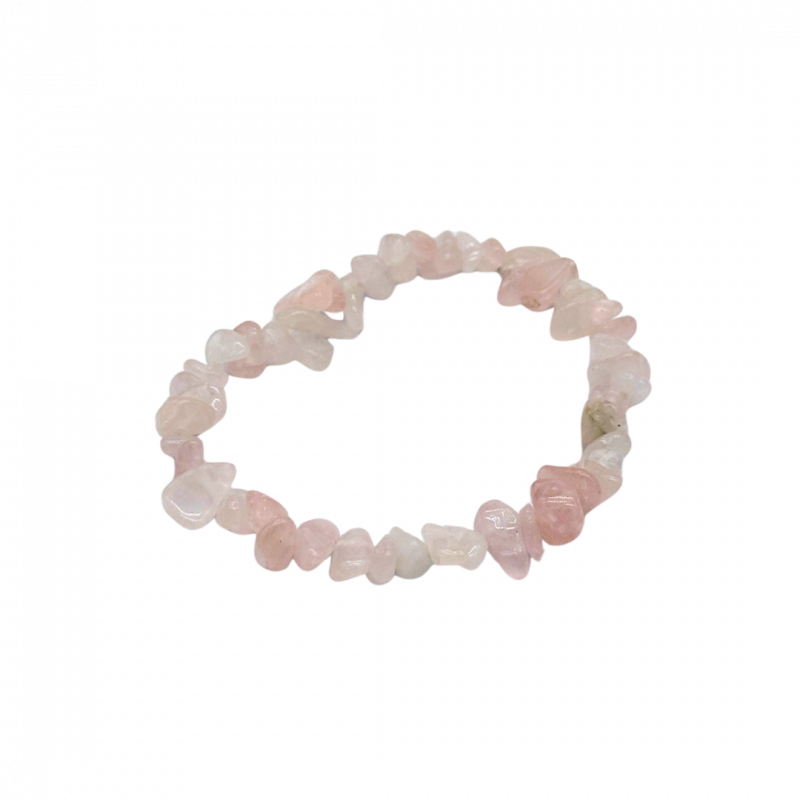 Bracciale scheggia quarzo rosa in pietra dura
