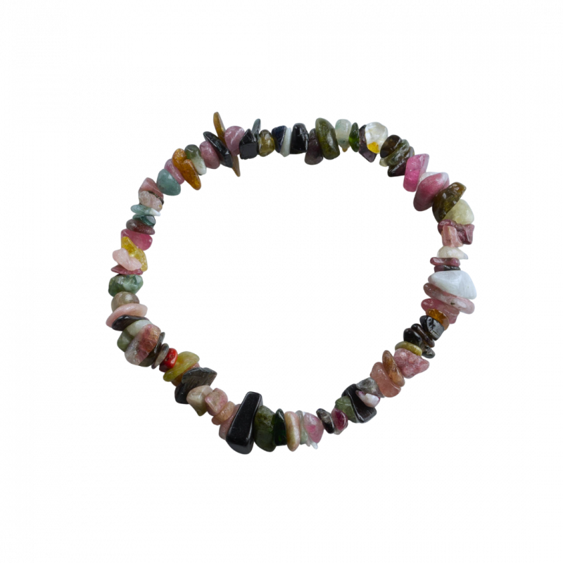 Bracciale scheggia tormalina policroma in pietra dura