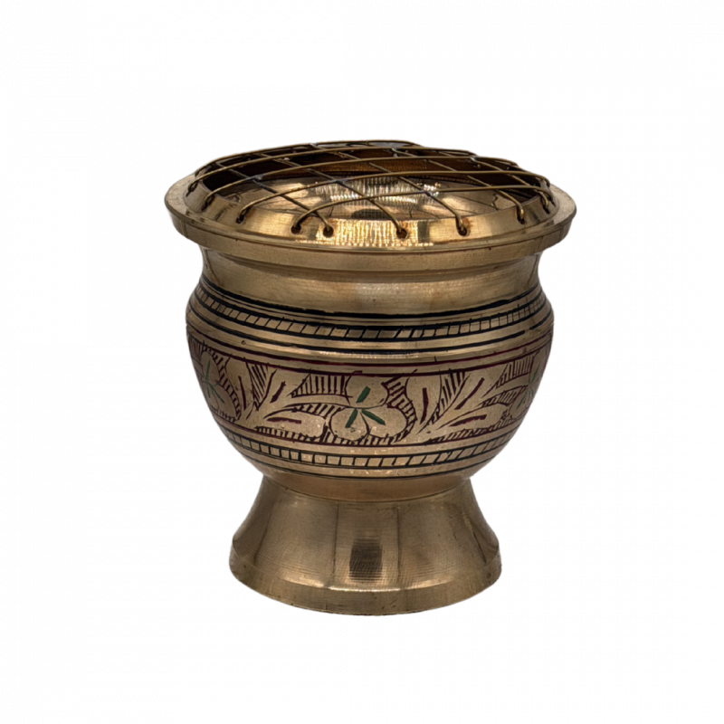 Bruciatore fioriera in ottone - 8 cm