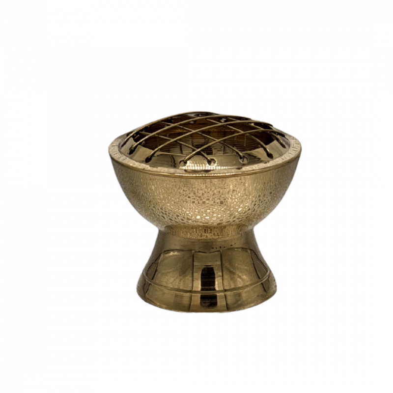 Bruciatore fioriera in ottone liscia - 6 cm