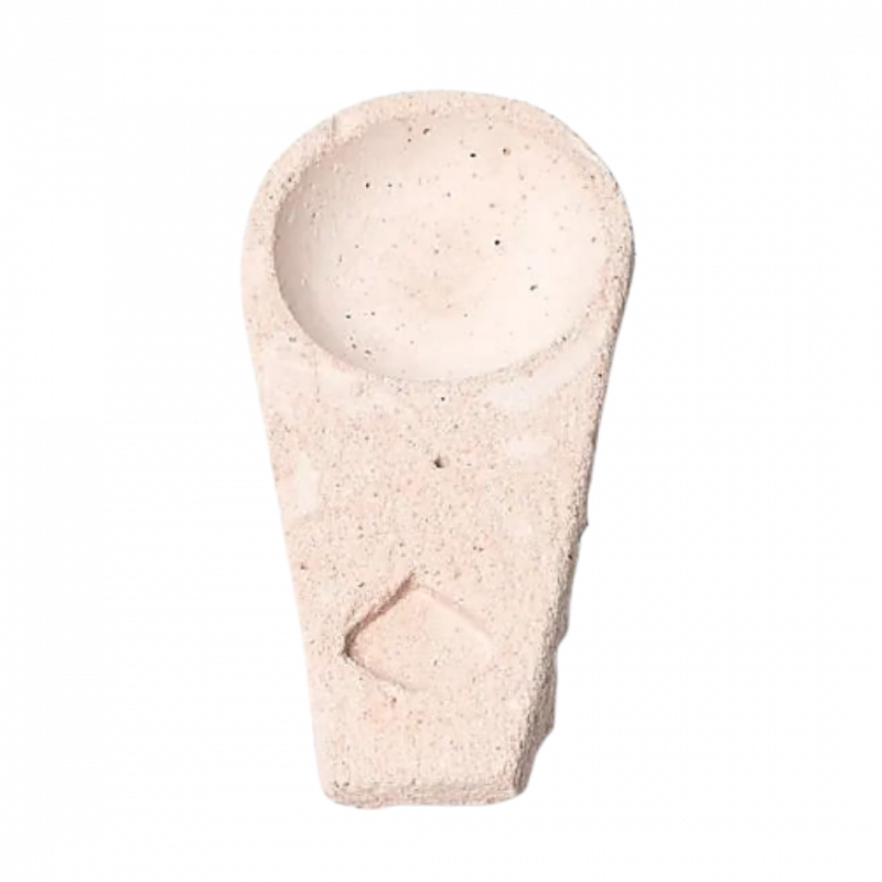 Bruciatore in cemento rosa pastello sagrada madre - 17x8 cm