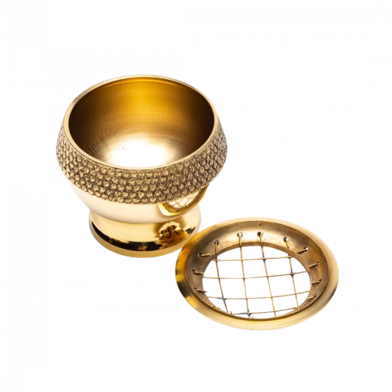 Bruciatore in ottone color oro - 6 cm
