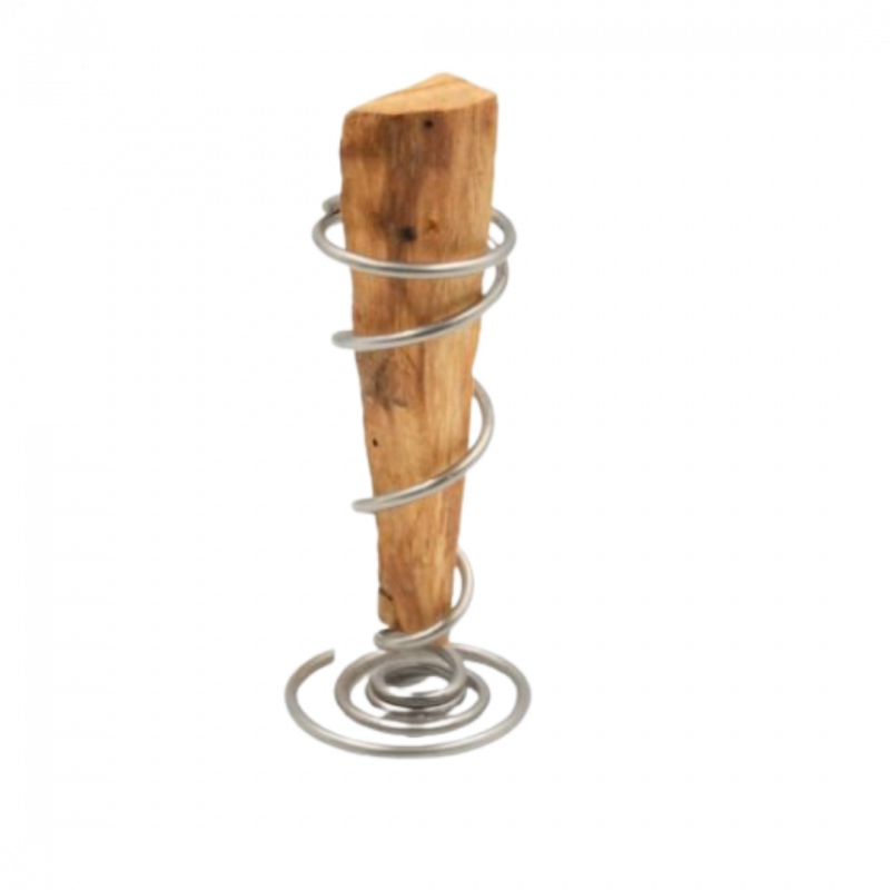 Bruciatore spirale per palo santo in acciaio