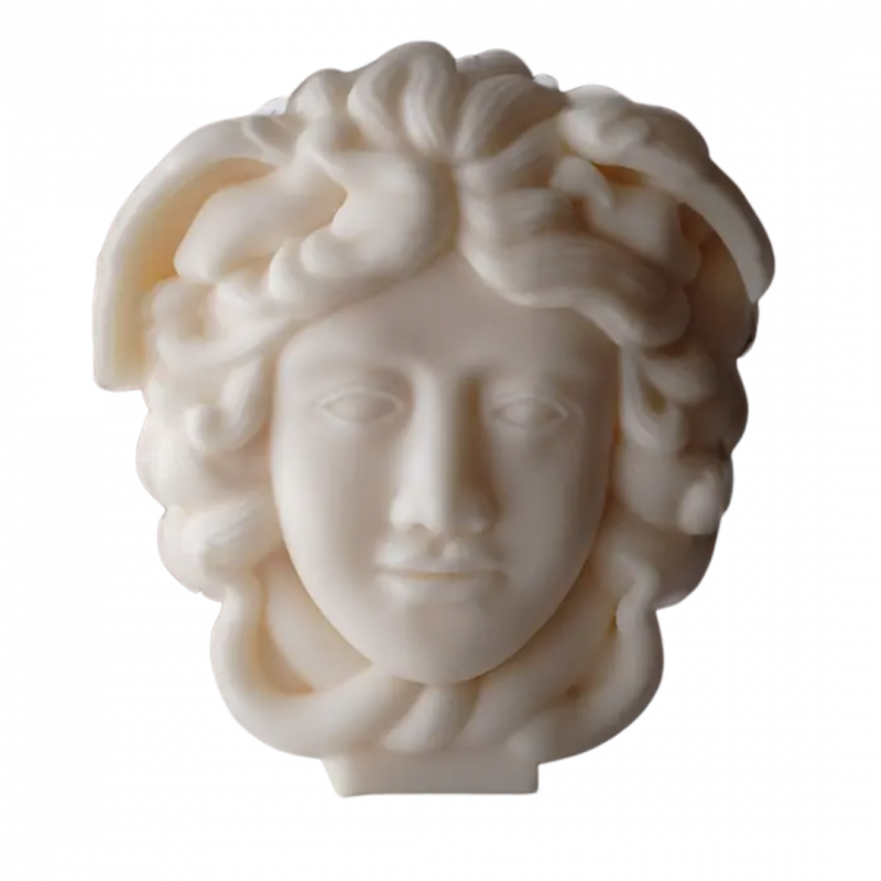 Candela artistica medusa in cera di soia - vaniglia