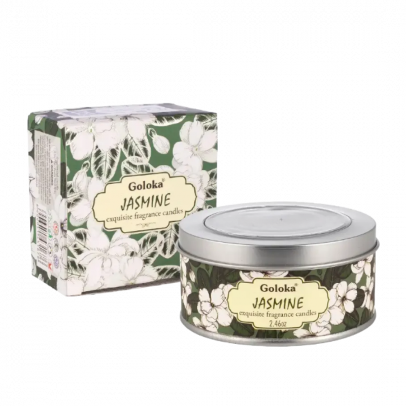 Candela goloka gelsomino in cera di soia - 5 h