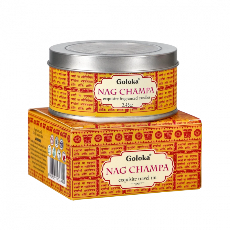 Candela goloka nag champa in cera di soia - 5 h