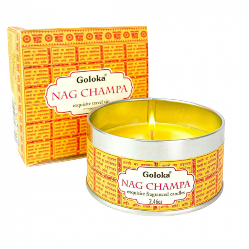 Candela goloka nag champa in cera di soia - 5 h