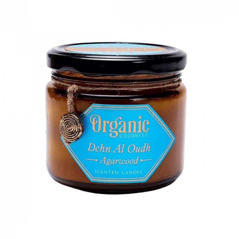 Candela organic godness agarwood in cera di soia con oli essenziali - 55 h