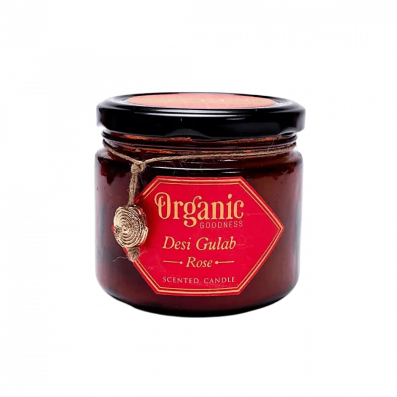 Candela organic godness rosa in cera di soia con oli essenziali - 55 h
