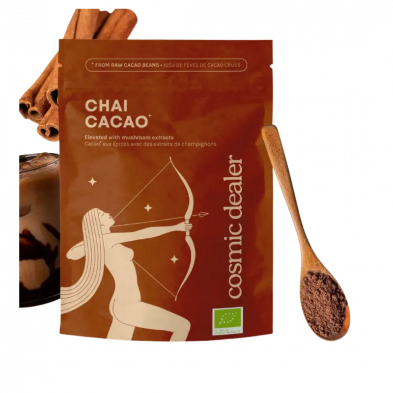 Cioccolata calda cosmic dealer cacao e chai biologico - 120 gr