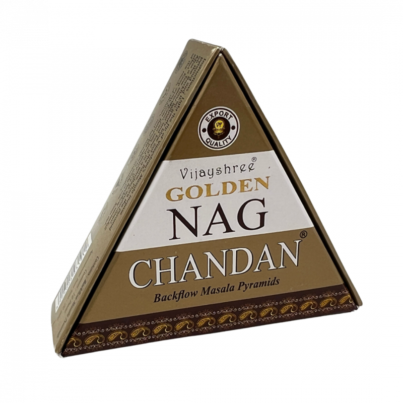 Coni di incenso backflow golden nag chandan - 10 pz