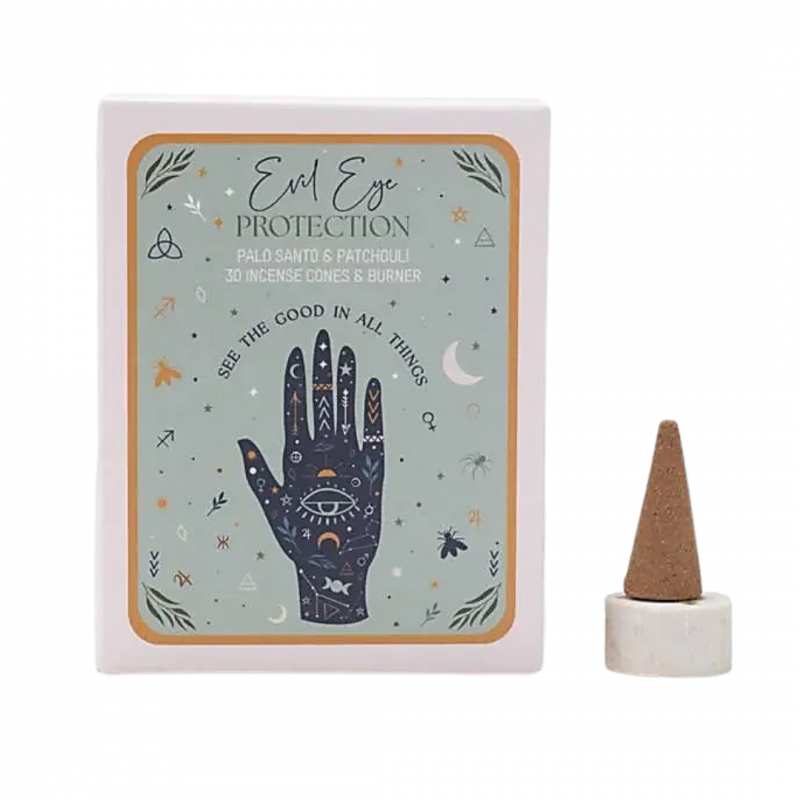 Coni di incenso pure works occhio della provvidenza palo santo e patchouli- 30 pz