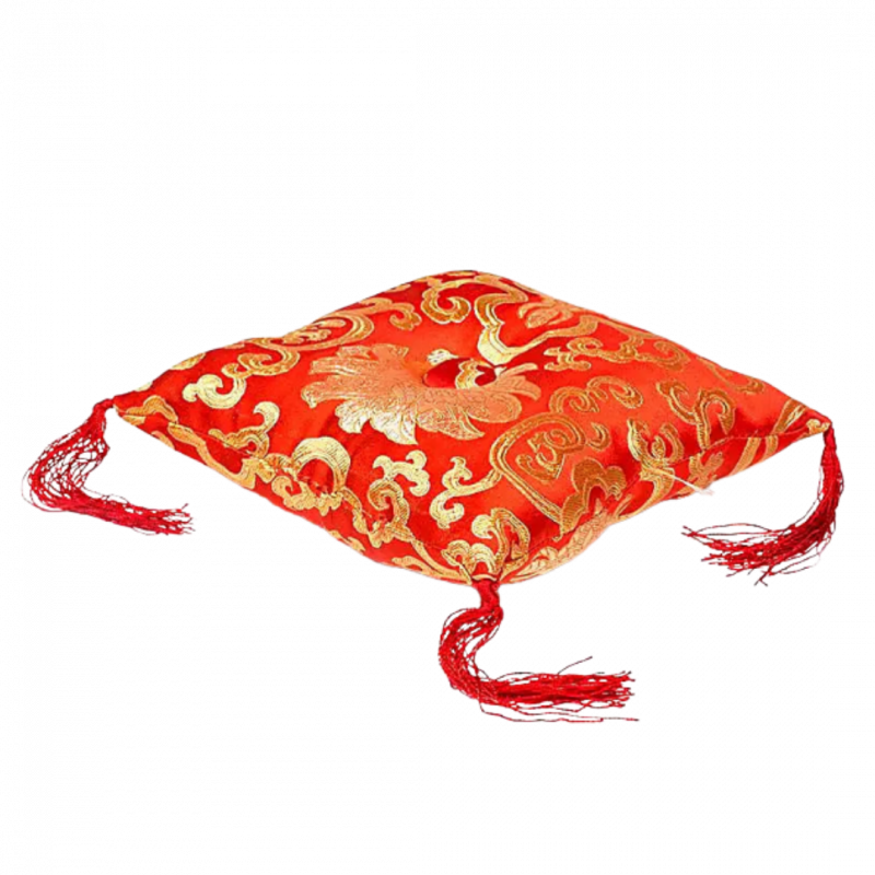 Cuscino per campane tibetane rosso - 24x24 cm