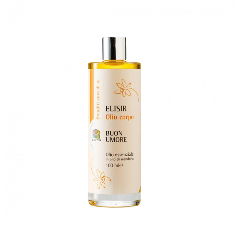 Elisir buon umore olio corpo in olio di mandorla e oli essenziali - 100 ml