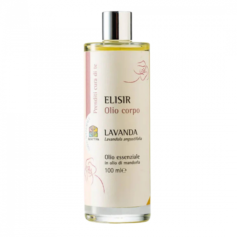 Elisir lavanda olio corpo in olio di mandorla e oli essenziali - 100 ml