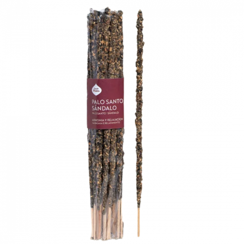 Incenso ahorro palo santo e sandalo sagrada madre - 20 sticks