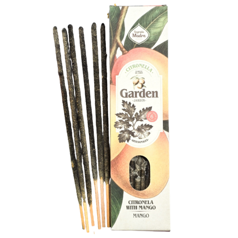 Incenso garden citronella e mango sagrada madre - 6 sticks