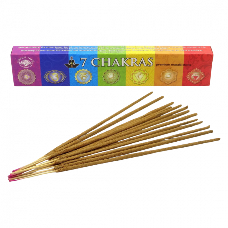 Incenso green tree 7 chakra 12 sticks - 15 gr