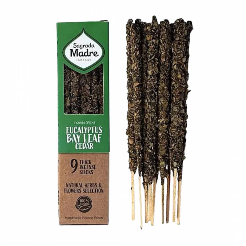 Incenso herbs eucalipto alloro cedro sagrada madre - 9 sticks