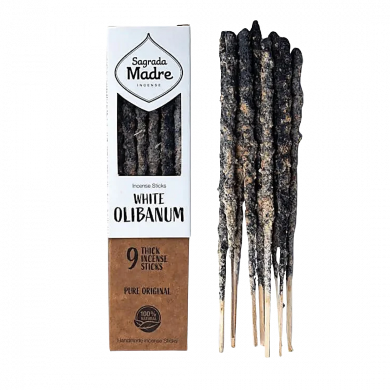 Incenso herbs olibano bianco sagrada madre - 9 sticks