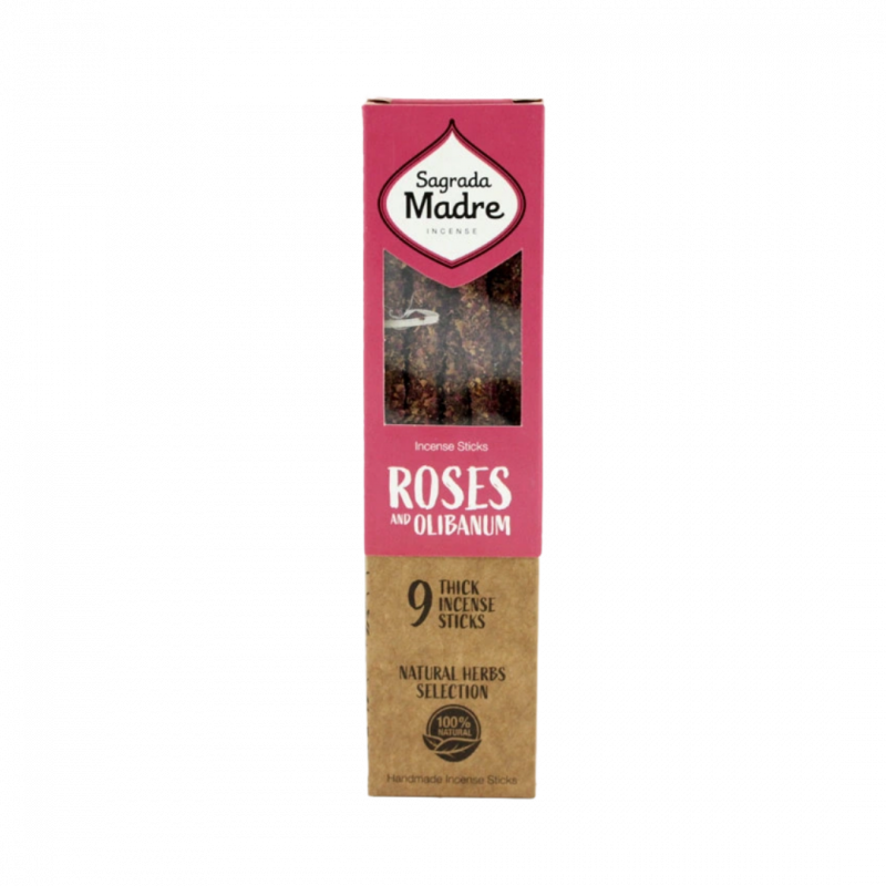 Incenso herbs olibano e rosa sagrada madre - 9 sticks