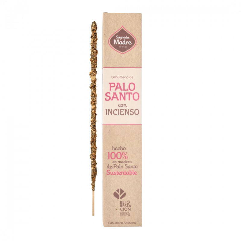 Incenso palo santo con olibano sagrada madre - 8 sticks