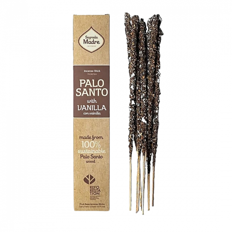 Incenso palo santo con vaniglia sagrada madre - 8 sticks