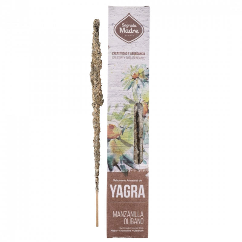 Incenso yagra camomilla e olibano sagrada madre - 6 sticks