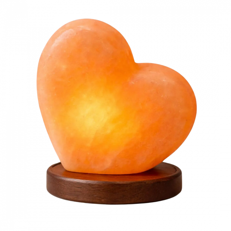 Lampada di sale himalaya cuore - 19 cm