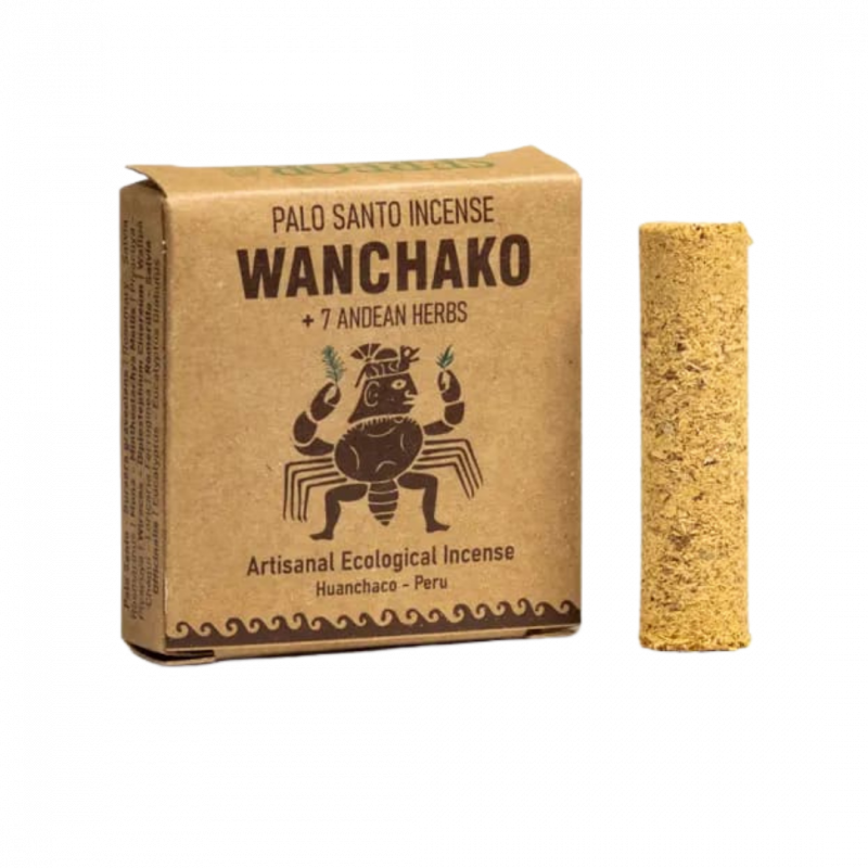 Mattoncino di incenso palo santo wanchako e 7 erbe 4 pz - 18 gr