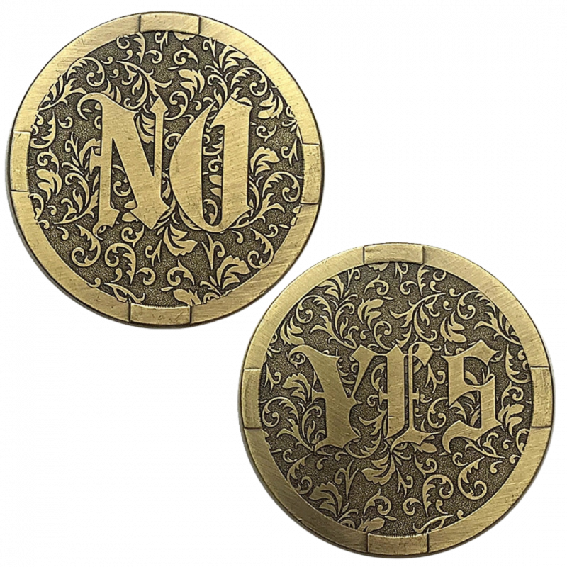 Moneta decisionale si no in lega di zinco - 4 cm