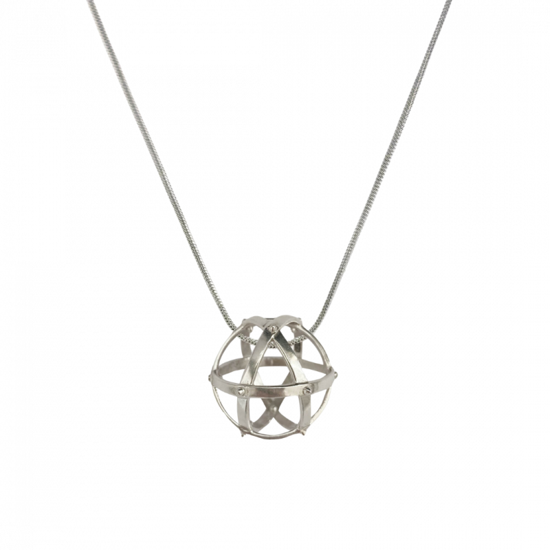 Pendente genesa in argento con catena da 45 cm - 1,7 cm