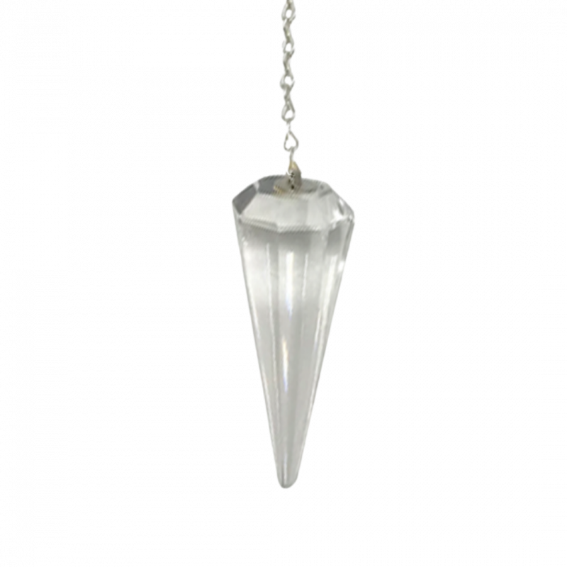 Pendolo 12 sfaccettature in cristallo di rocca - 4 cm