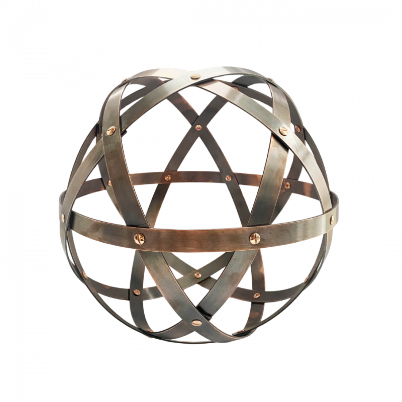 Penta sfera in rame trattato  - 22 cm