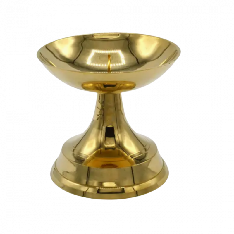 Porta candela per altare in ottone - 9,5 cm