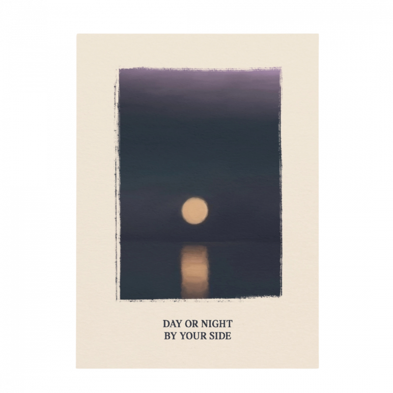Postcard anna cosma giorno o notte al tuo fianco in cartoncino - 15 cm