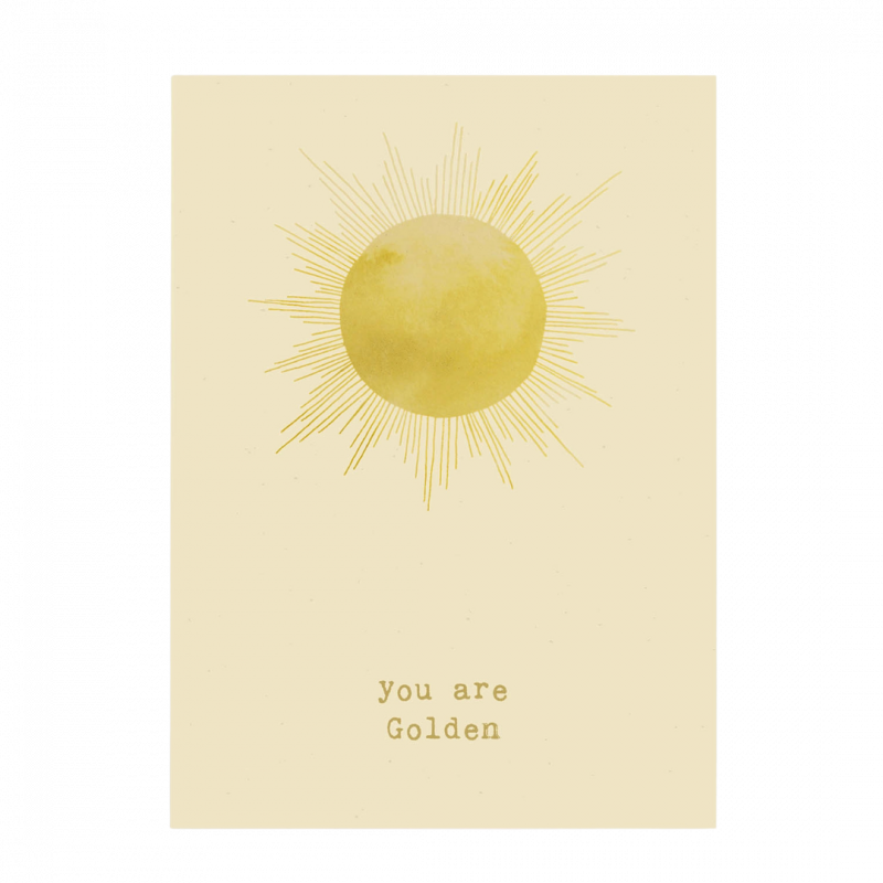 Postcard anna cosma sei dorato in cartoncino - 15 cm