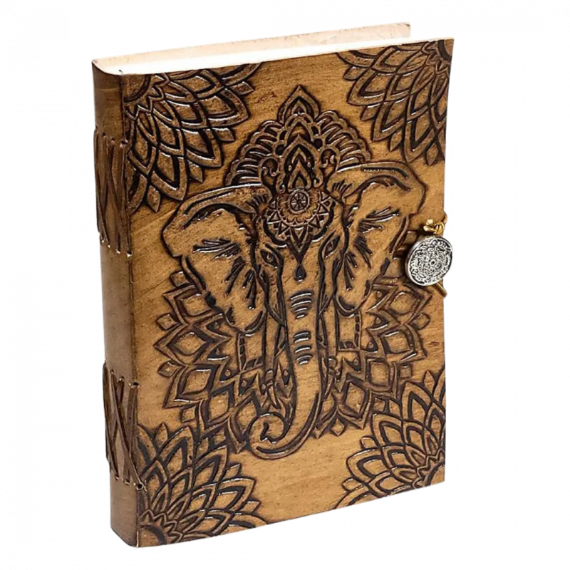 Quaderno in similpelle elefante - carta riciclata 100 pp - 12,5x17,5 cm