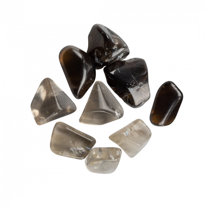 Quarzo fume' burattato