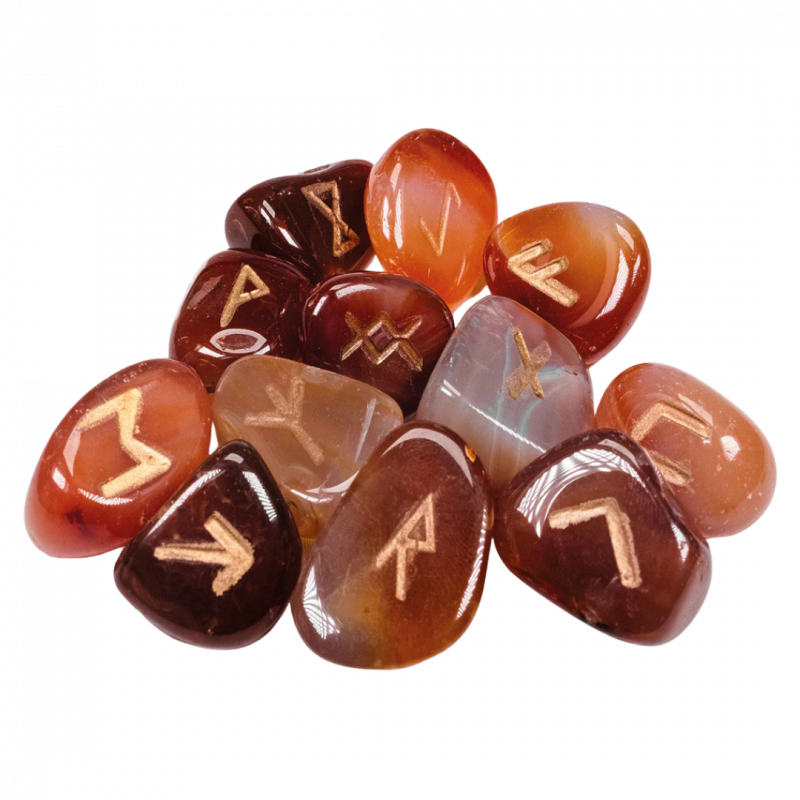 Rune in corniola rossa