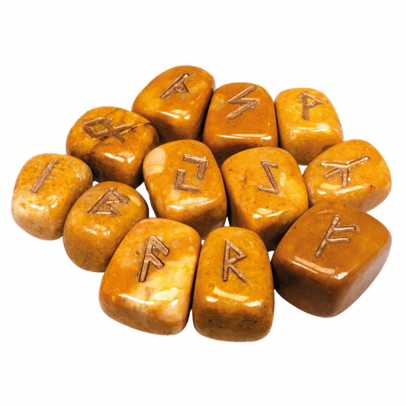 Rune in quarzo dorato