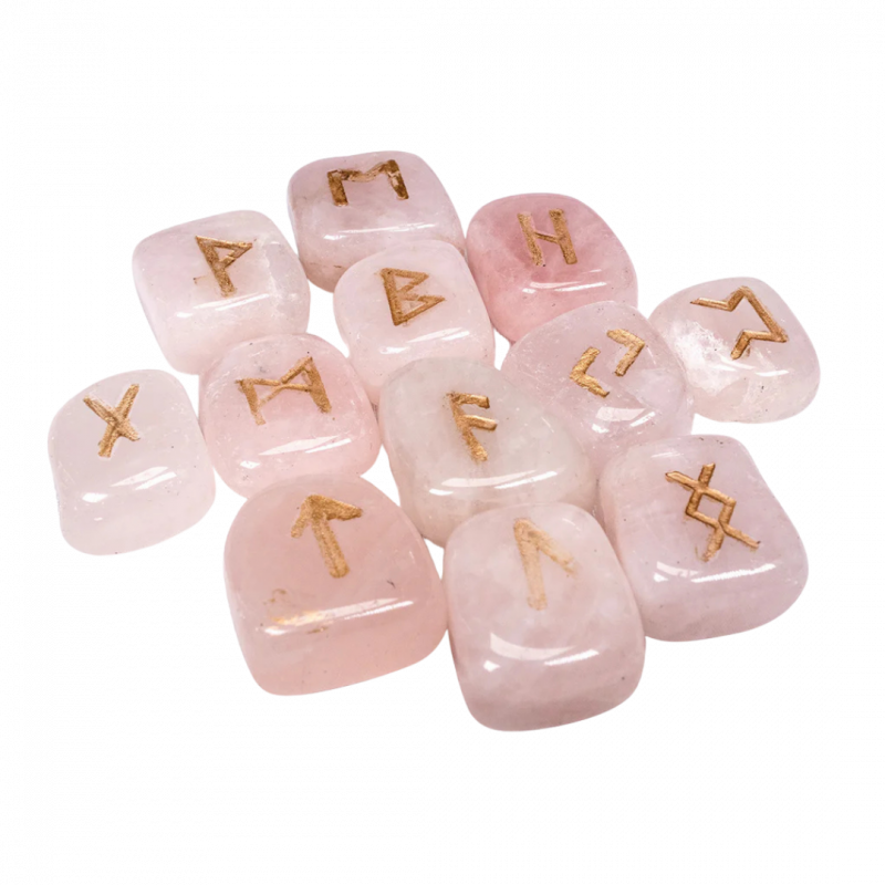Rune in quarzo rosa