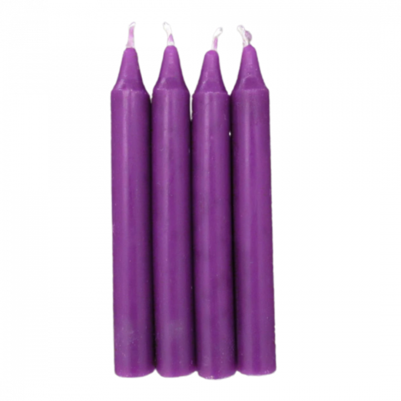 Set candele rituali viola 4 pz - 12 cm