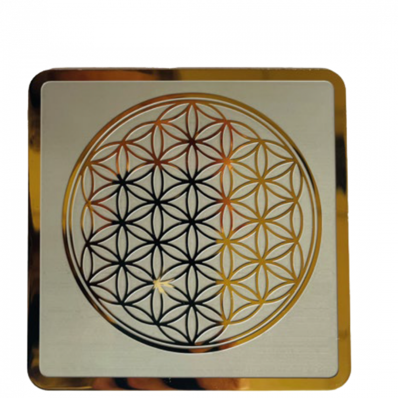 Sottobicchiere fiore della vita - 9 x 9 cm