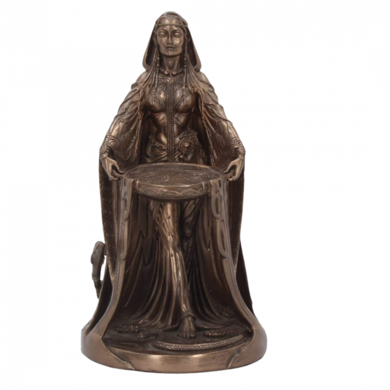 Statua danu madre degli dei bronzata veronese - 29,5 cm
