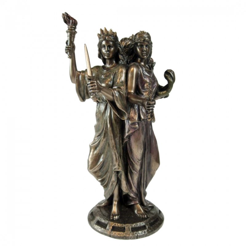 Statua ecate bronzata marc potts art - 32 cm