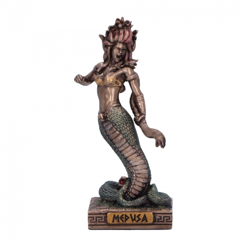 Statua ira di medusa mini bronzata veronese - 9,2 cm