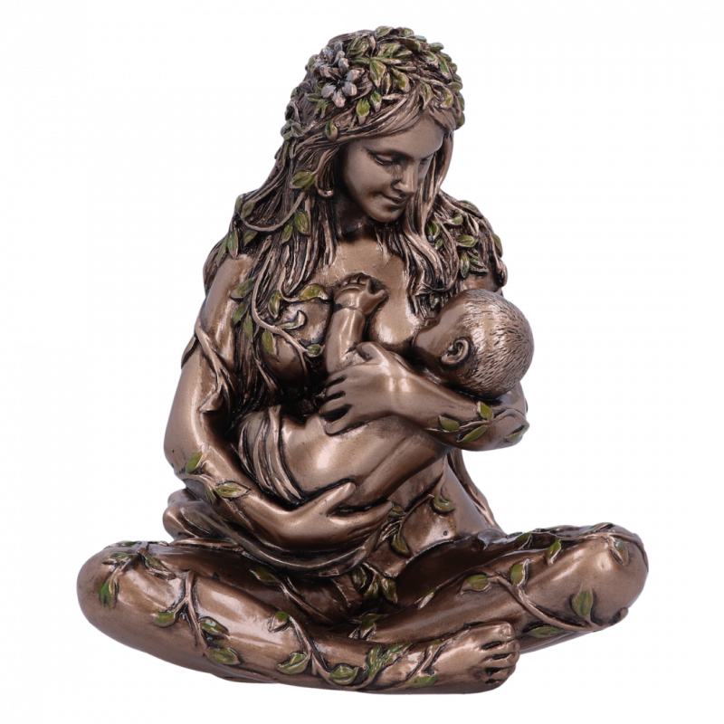 Statua madre terra bronzata - 11 cm