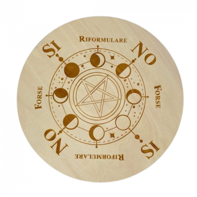 Tavola radiestesia si/no rotonda in legno - 20 cm