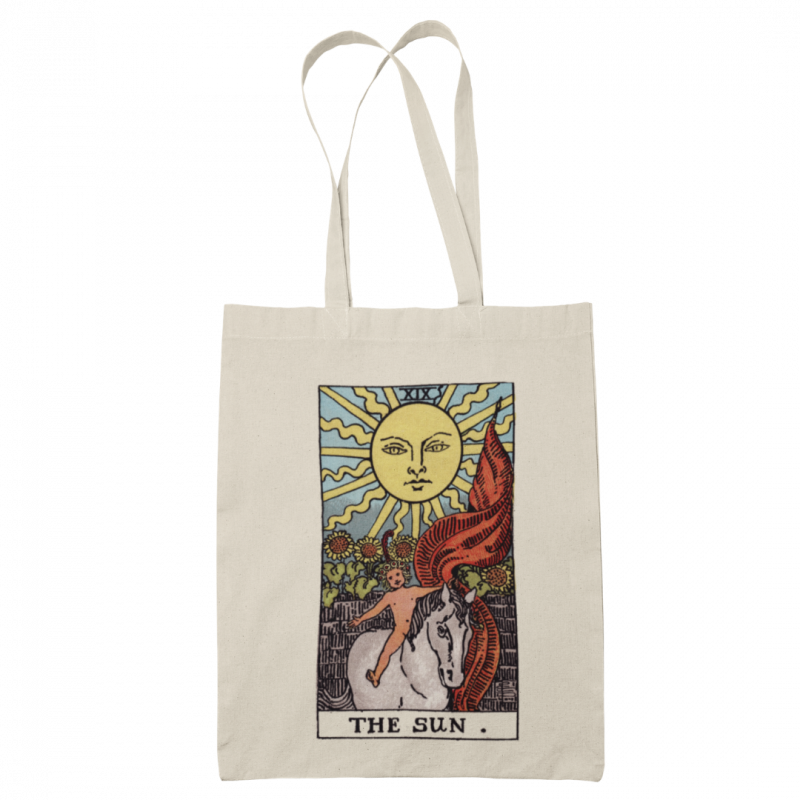 Tote bag tarocco il sole - bianca